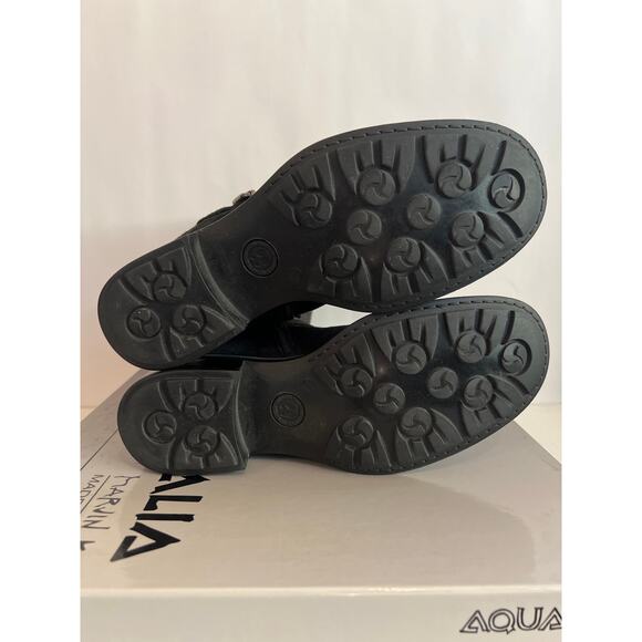 Aquatalia by Marvin K. Black Suede Weatherproof Tall Boots w/box Size 7.5 - Picture 9 of 15